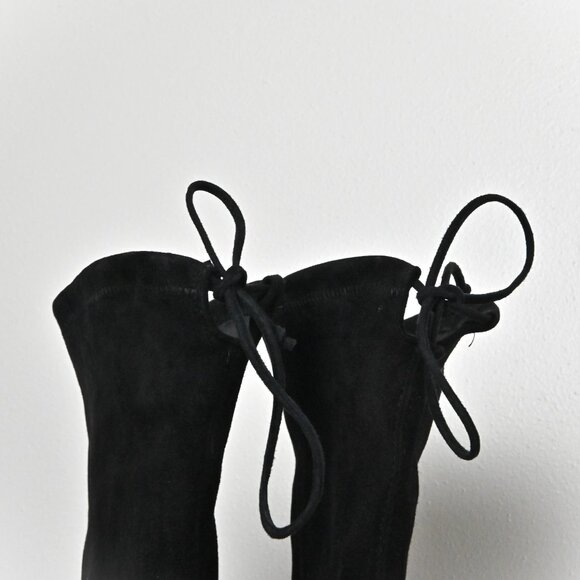 Stuart Weitzman Lowland Lift Jocey Over-the-Knee Suede Tall Black Boot US10 UK8 - Picture 15 of 16